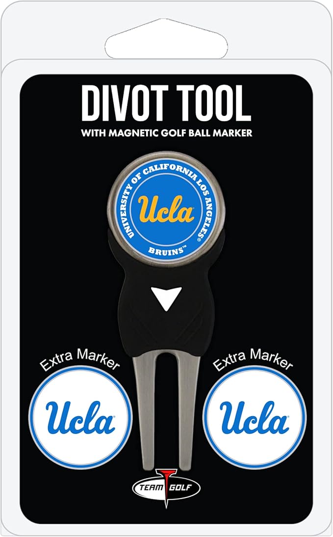 Team Golf NCAA Unisex-Adult Team Golf NCAA Divot Tool with 3 Golf Ball Markers Pack, Markers are Removable Magnetic Double-Sided Enamel