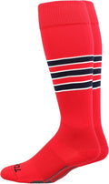 MadSportsStuff Softball Socks Baseball Socks | White & Team Colors | USA Made | Sizes for Girls, Youth Boys, Men & Women