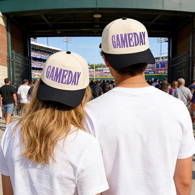 Game Day Hat for Women Men, World Cup Hat Football Softball Basketball Caps