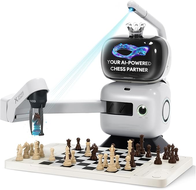 AI Chess Robot with Robotic Arm Electronic Computer Chess Board– 25 AI Levels by SenseRobot