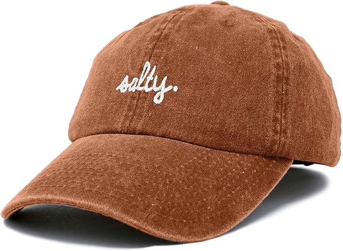 DALIX Salty Embroidered Cotton Beach Baseball Cap Adjustable Dad Hat Womens