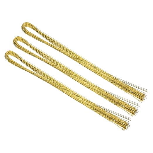 PATIKIL 32 Inch 22 Gauge Floral Stem Wire, 4 Pack/160 Pieces Bouquet Stem Paper by PATIKIL