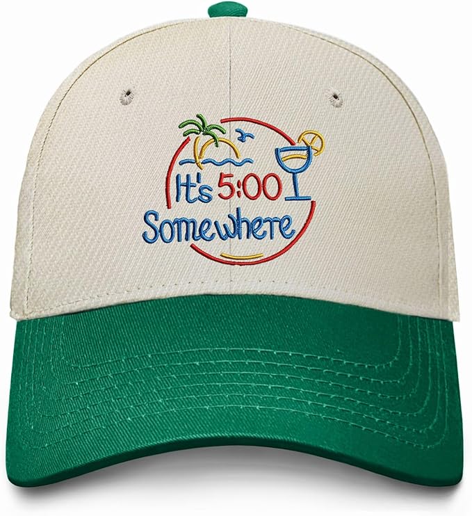 Jimmy Music Buffett Accessories Hats Its 5 Oclock Some Where Baseball Cap Mom Hat Pigment Black Womens Bucket