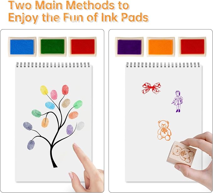 Ink Pad, 15 Colors Finger Washable Stamp Pads - Image 2