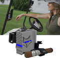 DESERT FOX GOLF Phone Caddy w/Cigar Holder – American Flag Golf Cart Phone Mount – Universal Fit, Secure Strap, One-Hand Access, Patriotic Golf Accessory (Blue Line)
