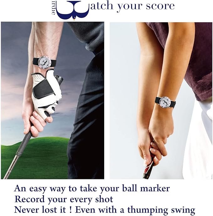 Golf Ball Marker with Golf Stroke Counter Bracelet, Birdie Ball Marker, Golf Accessories for Men and Women, Golf Gifts for Men and Women