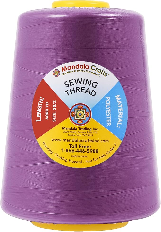 Mandala Crafts 4 Pack of Serger Threads Cones Spools - Image 4