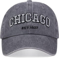 Chicago Hat for Men Women 3D Embroidery Vintage City Dad Hats Baseball Cap