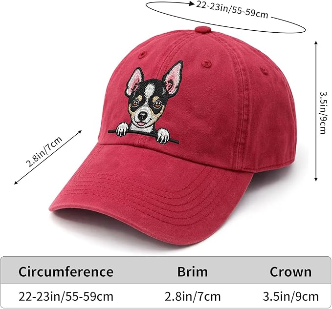 Pet Dog Lover Gifts,Embroidered Dog Baseball Hats for Men Women Dad Mom