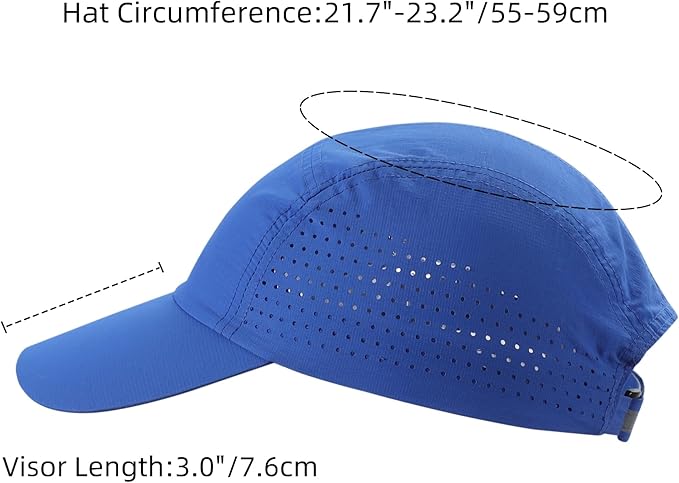 Connectyle Men's Breathable Run Hat Quick Dry Reflective Sport Cap Adjustable Lightweight Baseball Hat Unstructured Design