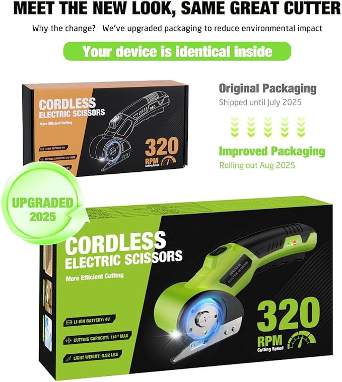 Cordless Electric Scissors：4V Rechargeable Cardboard Cutter, 3 Blades, Safety - Image 8