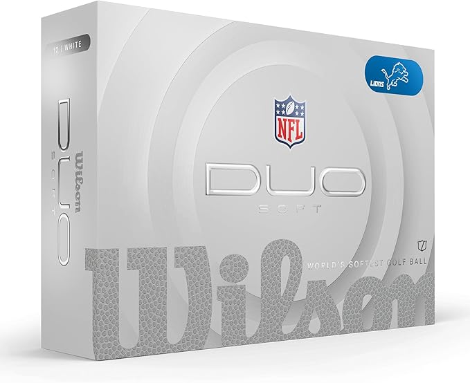 WILSON 2025 Duo Soft NFL Golf Ball - 12 Balls, White, Atlanta Falcons
