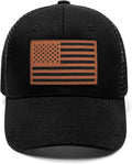 American Flag Trucker Hat - Snapback Hats for Men Women Baseball Cap - Breathable Mesh & Adjustable Fit for Casual Wear