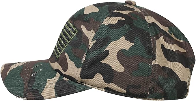 IIN American Flag Baseball Cap for Men Women Low Profile USA Army Tactical Operator Military Plain Dad Hat