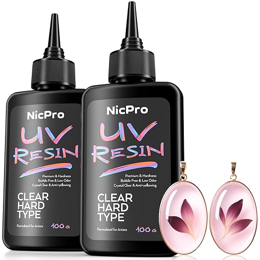 Nicpro UV Resin 200g, High Viscosity & Quick Curing UV Epoxy Resin Kit by Nicpro