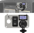 briidea 3 in 1 Multifunctional Integrated Panel with DC 12V-90V 4.2A Dual USB Charger Sockets, LED Wide Range Voltmeter & Forward Reverse Switch, Golf Cart Accessories for EZGO TXT, PDS & Medalist