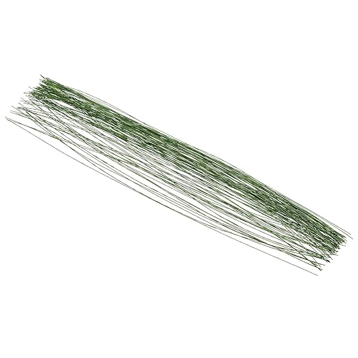 PATIKIL 30 Gauge 16" Floral Stem Wire, Dark Green by PATIKIL