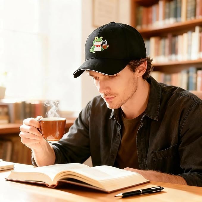 Embroidered Baseball Cap for Men Women, Breathable Cotton Adjustable Hat, Various Patterns for Casual Daily Outfits