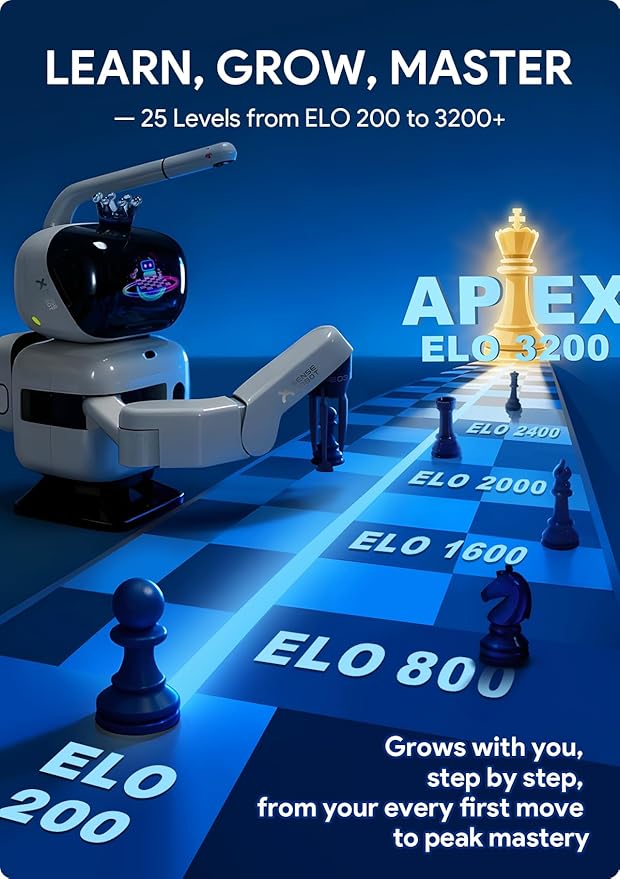 AI Chess Robot with Robotic Arm Electronic Computer Chess Board– 25 AI Levels - Image 3