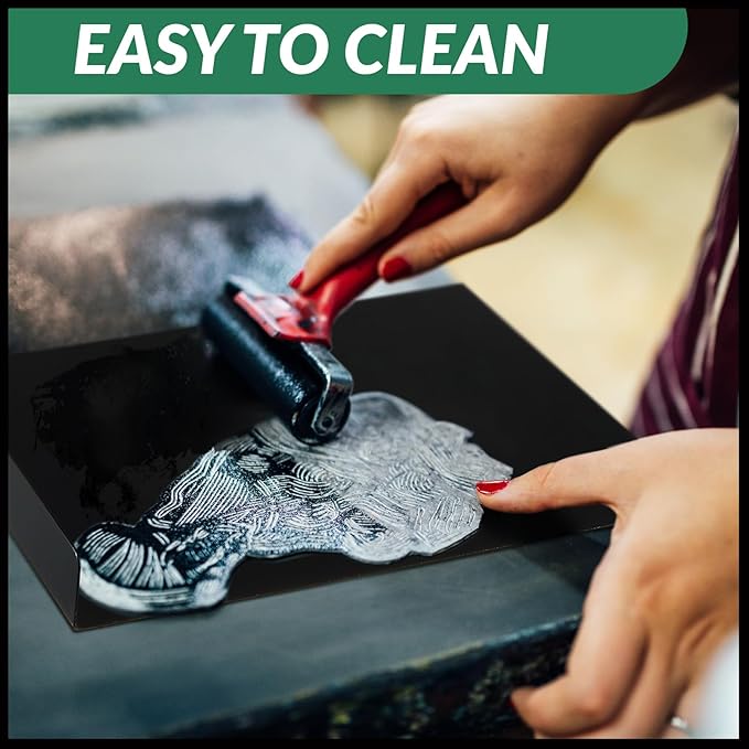 Suzile Bench Hook Metal Inking Plate Linoleum Printmaking Block Stop Ink Plate - Image 4