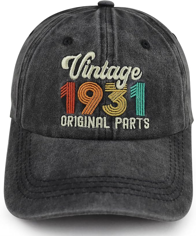90th 80th 70th 60th 50th 40th 30th Birthday Gifts for Women Men, Vintage 1936 1946 1956 1966 1976 1986 1996 Hat