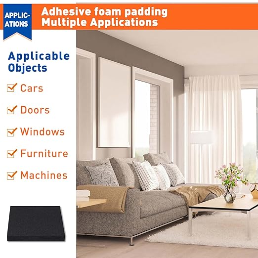 MAGZO 8Pcs Adhesive Foam Padding 1/2 in Thick X 4 in X 4 in, Closed Cell Foam - Image 7