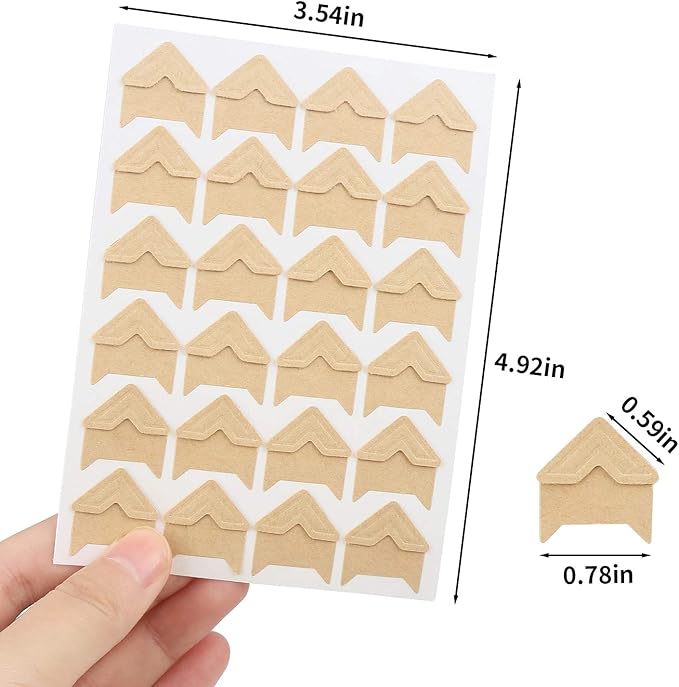 DERAYEE 12 Sheets Photo Corner Stickers, 6 Colors Self Adhesive Photo Mounting - Image 2