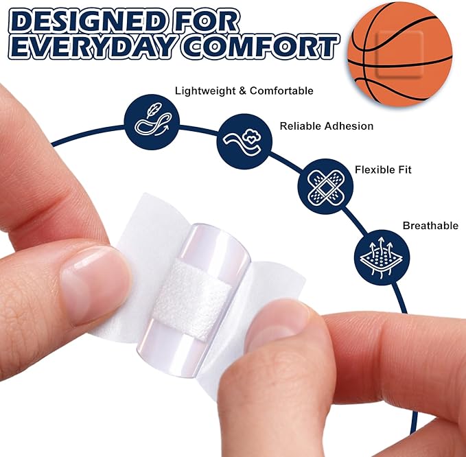 100 Pack Basketball Bandages 1 Inch Round Basketball Shape Dot Adhesive Sports Bandages for Small Wounds Scrapes First Aid Supplies for Athletes