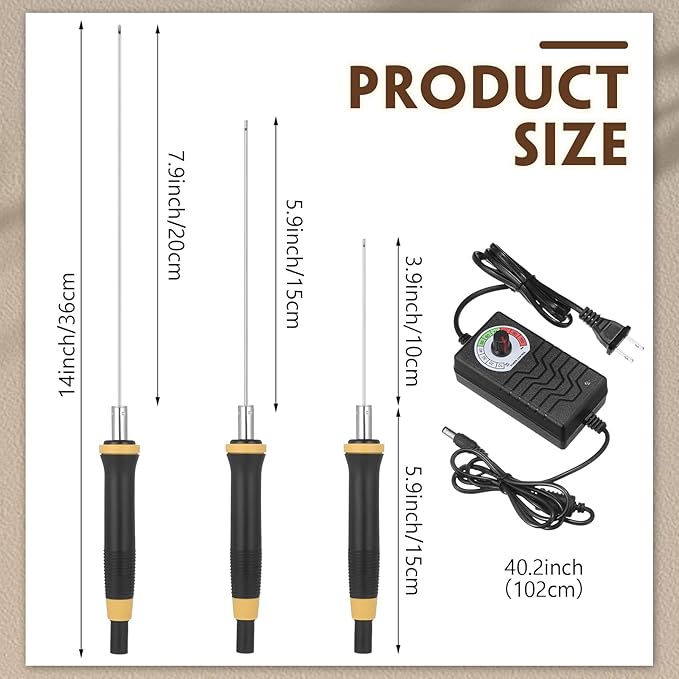 6 Pcs Foam Cutter Electric Hot Wire Cutter Pen Tools Kit, 110-220V/ 36W Digital - Image 2