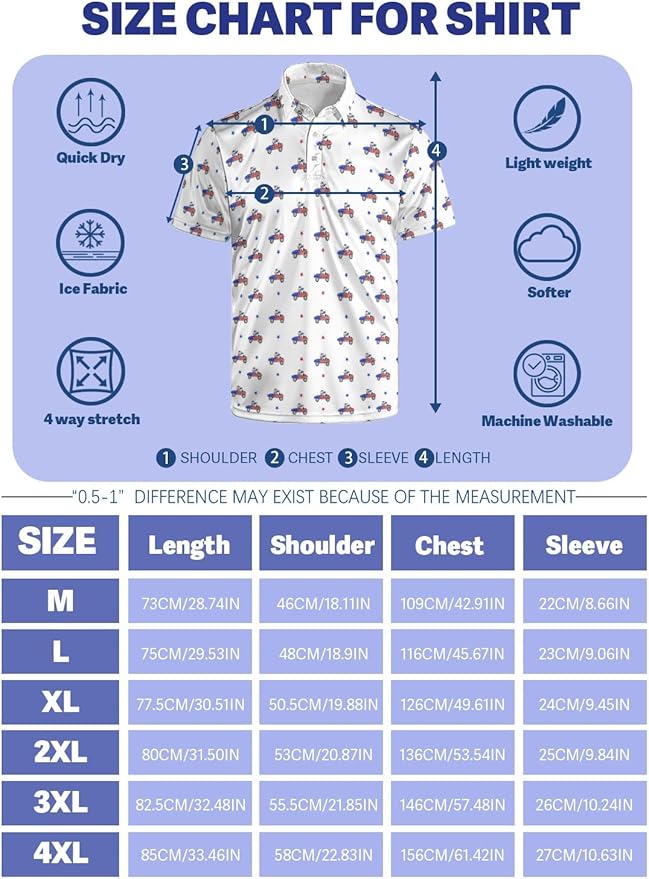 Mens Golf Shirts Golf Polo Shirts for Men Short Sleeve Polo Shirts Golf Gifts