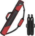 PEKREWS Pool Cue Case, Pool Stick Case 2x2 Holds 2 Sticks with 2 Accessory Zipper Pockets, Sturdy Polyester Pool Cue Carry Bag with Shoulder Strap Handle, Soft Billiard Cue Sling Bag for Men and Women