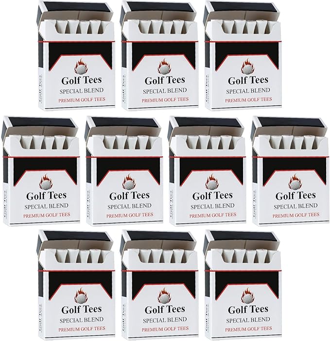 Premium Bamboo Golf Tee 83mm (3.25") Tees | Golf Gifts for Men | Funny Golf Accessory for Golfers | Vintage-Style Tee Case Golf Accessories for Men or Women