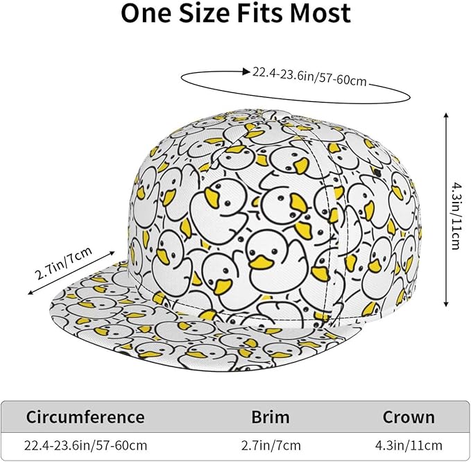 Fashion Snapback Hat for Men Women, Hip Hop Style Baseball Cap Flat Bill Hats Adjustable Trucker Sun Hat
