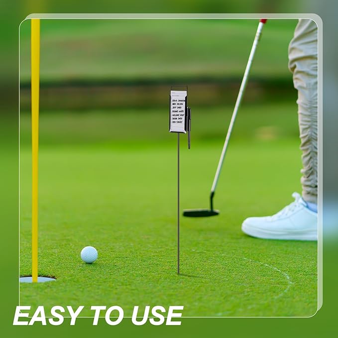 Shappy 4 or 6 Pack Golf Metal Proximity Marker Closest to The Pin Ctp Marker with Black Pens 1 Pcs (50 Sheets) Cards for Golf Marking for Long Drive Putting Competition