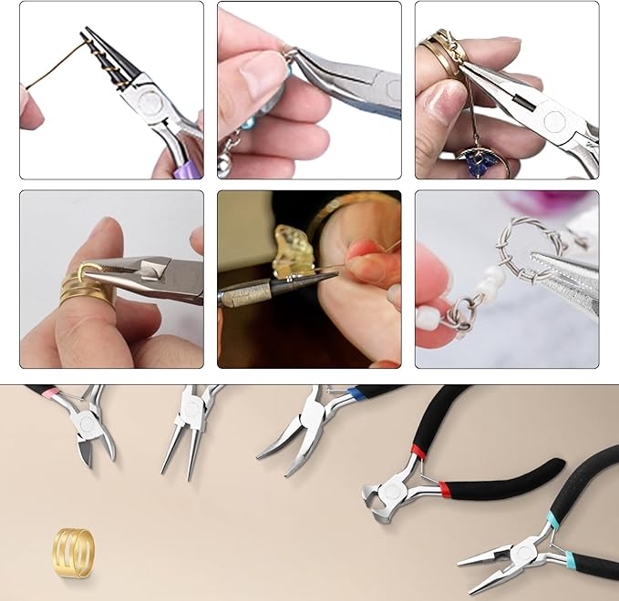 5 Pcs Jewelry Making Pliers Tools - Image 3