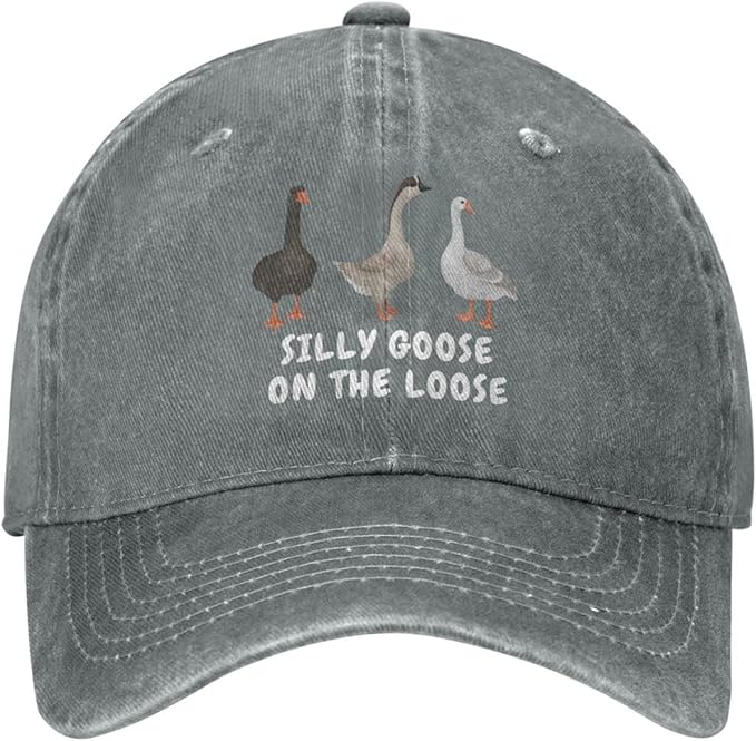 Funny Goose Hat Silly Goose On The Loose Hat Men Baseball Hats Funny Cap