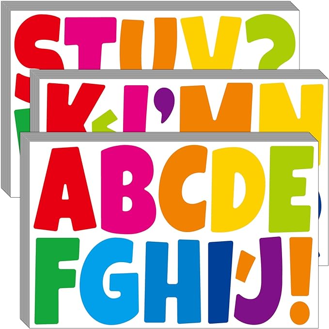 Bemeol Letter Stickers 432 Pieces 36 Sheets Bulletin Board Letters 3 Inch by Bemeol