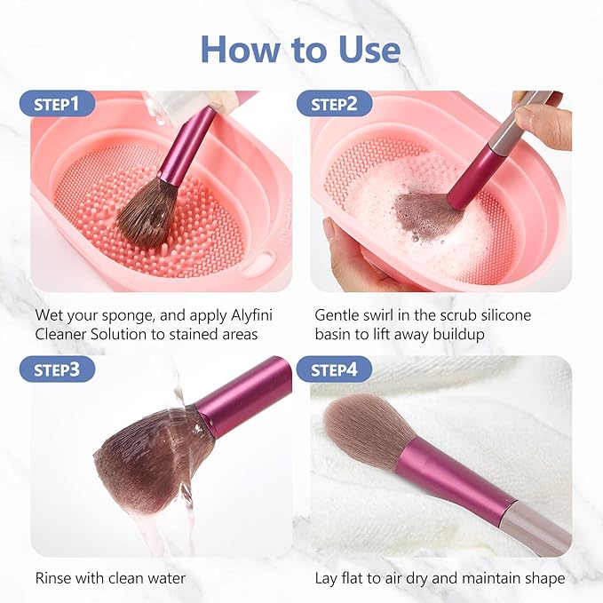 Alyfini Makeup Brush & Sponge Shampoo, Ultra Concentrated, Deep Clean - Image 8