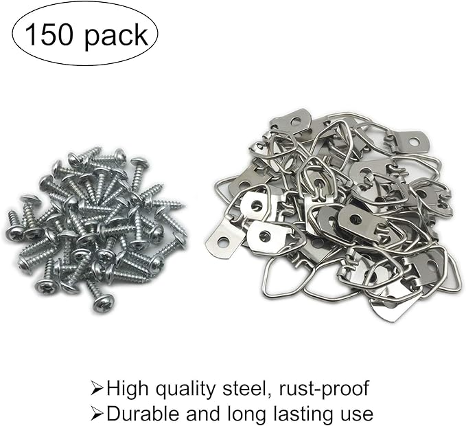 150 Pack Small D-Ring Steel Picture Hangers - Image 2