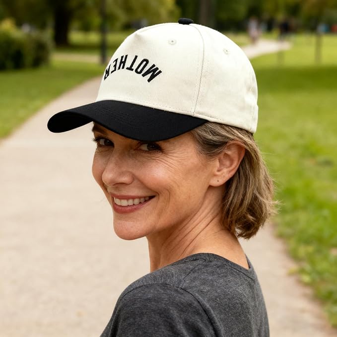 Embroidered Boy Girl Dad Mom Two-Tone Baseball Cap, Classic Dad Hat for Men Women His Her, Family Theme Gift Ideas