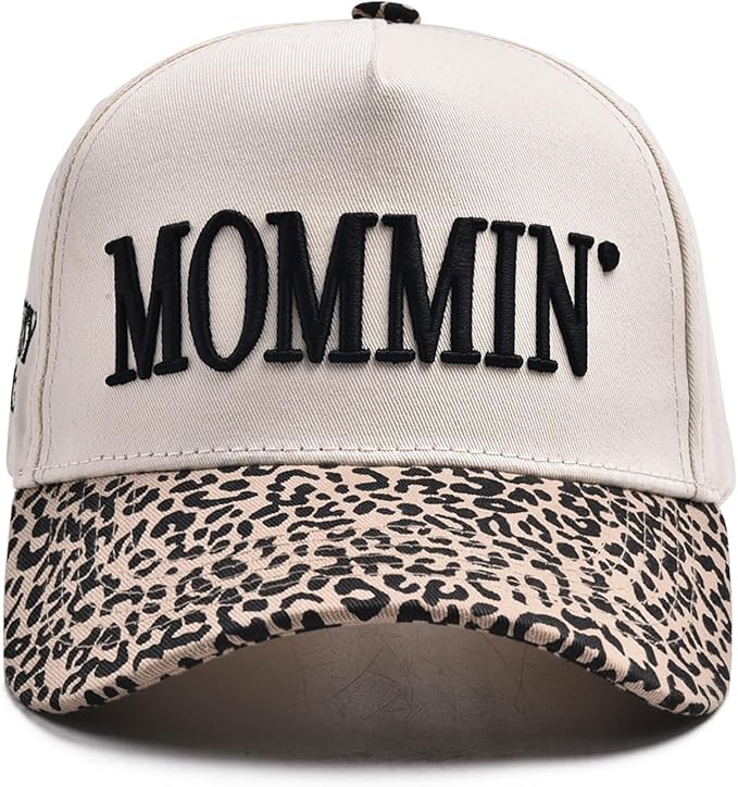Women’s Mommin Trucker Hat – Vintage Two-Tone Ponytail Baseball Cap, Embroidered Adjustable Hat, Great Gift for Mom & Women