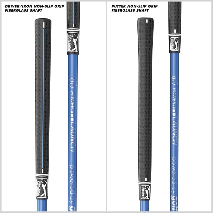 PGA Tour Youth Golf Club Set for Ages 5-15+ (3’5”-5’10”), Right and Left-Handed Kids Golf Sets – Beginner Junior Golf Clubs with Lightweight Stand Bag, Mallet Putter, Hybrid, Driver