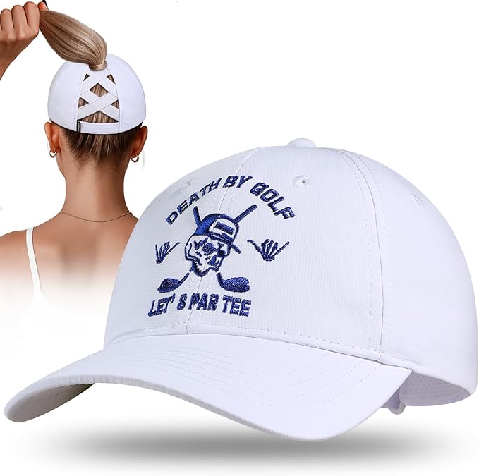 Flafens High Ponytail Hats for Women Baseball Caps - Cute Summer Adjustable Criss Cross Sports Running Pony Tail Hat Ladies