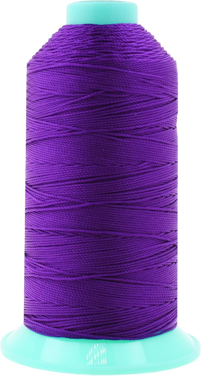 Mandala Crafts Bonded Nylon Thread True Purple Heavy Duty Sewing Threads by MandalaCrafts