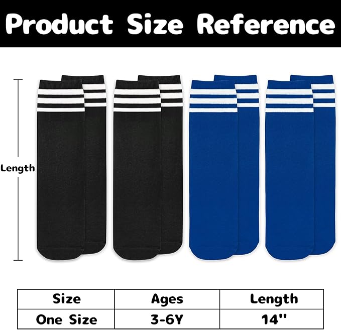 Olreco Toddler Soccer Socks Kids Baseball Socks Youth Softball Sock for Girls Boys Football Sock Boys Athletic Accessories