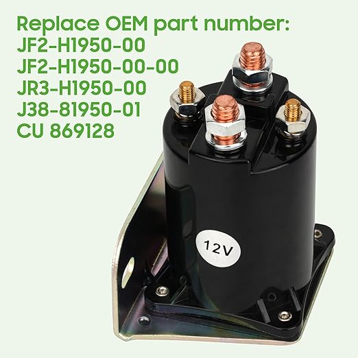 10L0L 12V Solenoid Relay Assembly for Yamaha G2, G8, G9, G11, G14, G16 G20 1985-2002 4-Cycle Gas - Heavy Duty Golf Cart Solenoid 4 Terminal Starter Solenoids OEM JF2-H1950-00, JR3-H1950-00