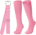 Baseball Socks and Belt for Youth Adult Softball Socks Combo Elastic Waist Belt for Men Kids Boys Girls Women JASGOOD