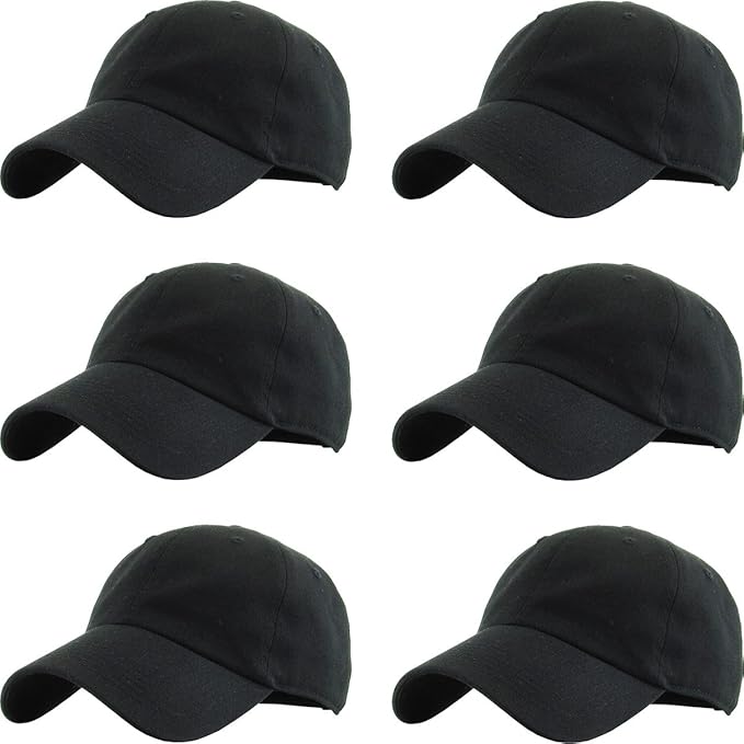 KBETHOS Classic Unisex Cotton Adjustable Low Crown Baseball Cap – Plain Dad Hat
