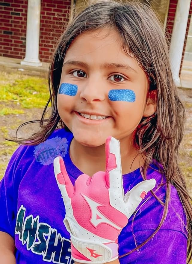 Blue Glitter Eye Black Stick, Anti-Glare Eyeblack for Baseball Football Softball Lacrosse Accessories, Sweat-Proof Sport Face Paint, Smooth & Long Lasting, Rich Full Coverage Shimmery Color