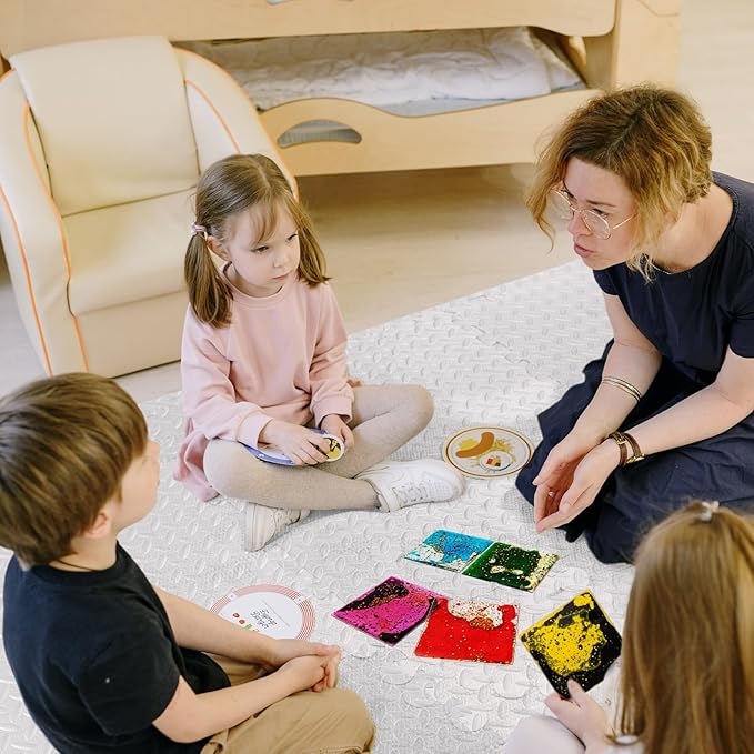 LONGKING 4-Pack Liquid Tiles for Kids, Soft Gel Liquid Sensory Toys for - Image 7